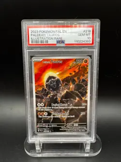 Pokemon TCG: Paldean Tauros - Paldea Evolved 218/193 - PSA 10 - Image 1
