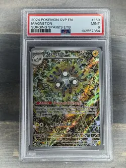2024 POKEMON SVP EN-SV BLACK STAR PROMO #159 MAGNETON PSA 9 SURGING SPARKS - Image 1