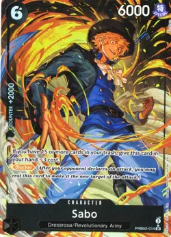 Sabo - PRB02-014 (Alternate Art) Premium Booster -The Best- Vol. 2 One Piece - Image 1
