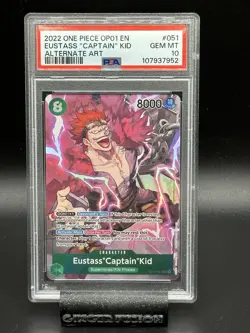 One Piece 2022 OPP 01 ENG Eustass “Captain Kidd” #051 Alt Art PSA 10 - Image 1