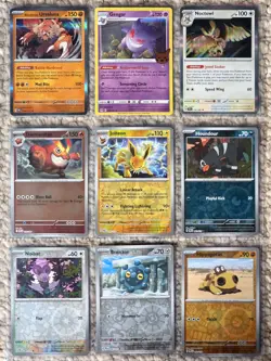 Pokemon TCG Holo Foil Plus Reverse Holo Rare Bundle Pack 9 Cards - Image 1