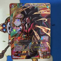 Dragon Ball Super Card Game SS4 Son Goku, a Heartfelt Plea BT8-110 SR Foil - Image 1