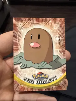 1999 Pokemon Topps TV Animation #50 Diglett Card Nm - Image 1