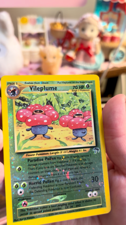 Pokemon TCG Vileplume Southern Islands Reverse Holo Foil Promo Card 17/18 LP - Image 2