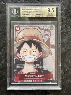 Monkey.D.Luffy (Alternate Art) P-001 One Piece Promotion Cards Foil BGS 9.5 - Image 1