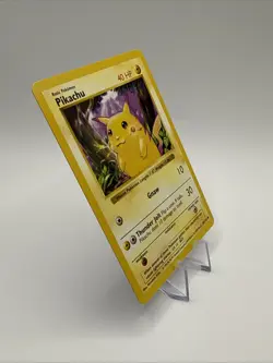 Pikachu 58/102 Shadowless RED CHEEKS Base Set Vintage Pokemon Card WOTC 1999 - Image 3