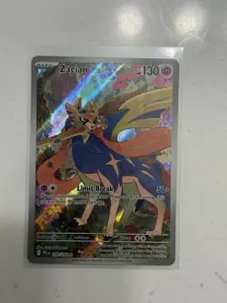 Pokemon Zacian 100/094 PFL Full Art Holo Basic 130HP Psychic Card - Image 1
