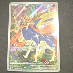 Pokemon Zacian Me02 Phantasmal Flames Full Art Holo 100/094 130 HP Card - Image 1