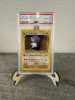 Pokemon 2001 P.M. Neo Discovery Politoed Holo Card #8 NM MT Graded PSA 8 - Image 1