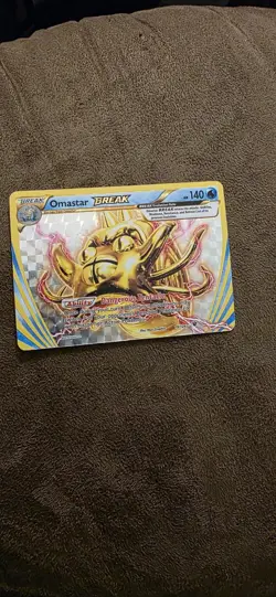 Omastar Break 19/124 Fates Collide Full Art Ultra Rare Holo Pokemon Card Nm - Image 1