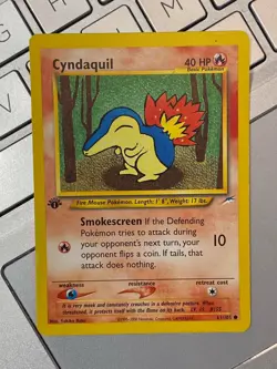 Pokemon Cyndaquil 61/105 1st Edition Neo Destiny / LP/nm condition card - Image 1