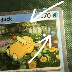 TRIPLE WHOLE SWIRLS 🌀💫 Psyduck 007 Mega Cosmos Holo Promo Pokemon Card - Image 1