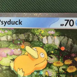 TRIPLE WHOLE SWIRLS 🌀💫 Psyduck 007 Mega Cosmos Holo Promo Pokemon Card - Image 3