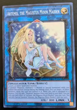 Artemis, The Magistus Moon Maiden RA01-EN049 1st Edition Super Rare Yu-Gi-Oh! - Image 1