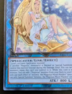 Artemis, The Magistus Moon Maiden RA01-EN049 1st Edition Super Rare Yu-Gi-Oh! - Image 4
