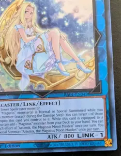 Artemis, The Magistus Moon Maiden RA01-EN049 1st Edition Super Rare Yu-Gi-Oh! - Image 5