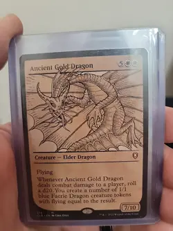 Ancient Gold Dragon (Showcase) Commander Legends: Battle for Baldur's Gate Reg - Image 1