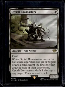 2023 Magic MTG Lord of Rings Tales Middle-Earth Orcish Bowmasters Rare #0103 - Image 1