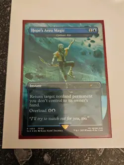 MTG Hope's Aero Magic (Cyclonic Rift) Borderless FOIL Final Fantasy Secret Lair - Image 1