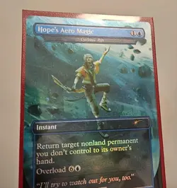 MTG Hope's Aero Magic (Cyclonic Rift) Borderless FOIL Final Fantasy Secret Lair - Image 2