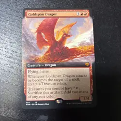 Goldspan Dragon (Extended Art) [Kaldheim] Magic MTG LP Non-Foil - Image 1