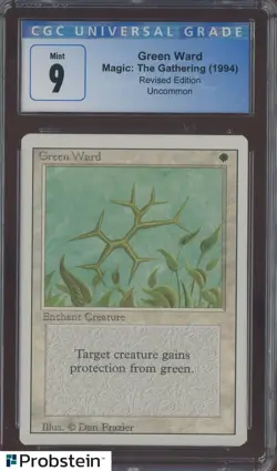 1994 MTG Magic The Gathering Revised Edition Green Ward CGC 9 MINT - Image 1