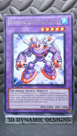 | Yugioh Elemental HERO Steam Healer LCGX-EN051 RARE 1st Edition HP 🔥 | - Image 1