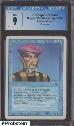 1994 MTG Magic The Gathering Revised Edition Prodical Sorcerer CGC 9 MINT - Image 1