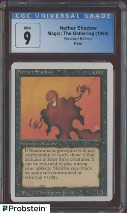 1994 MTG Magic The Gathering Revised Edition Nether Shadow CGC 9 MINT - Image 1