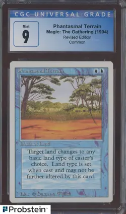 1994 MTG Magic The Gathering Revised Edition Phantasmal Terrain CGC 9 MINT - Image 1