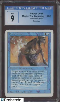 1994 MTG Magic The Gathering Revised Edition Power Leak CGC 9 MINT - Image 1