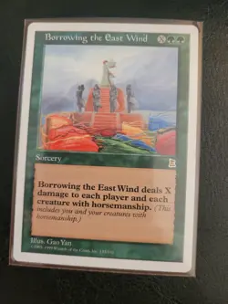 Borrowing the East Wind Portal Three 3 Kingdoms MTG Magic the Gathering P3K LP - Image 1