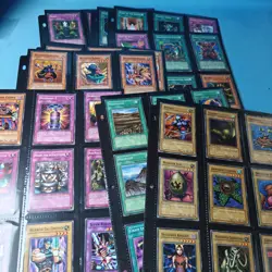 Vintage Yugioh Binder Sleeves 180 Cards Collection All 1st Edition Lob + More - Image 1