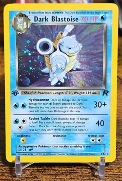 Pokemon Dark Blastoise 1st Edition Holo Team Rocket 3/82 - Image 1