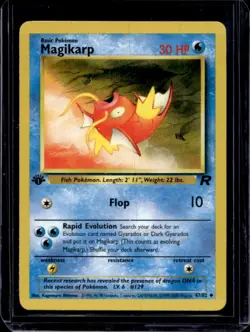 2000 Pokemon Team Rocket First Edition Magikarp #47/82 - Image 1