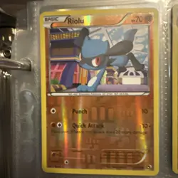 Riolu Reverse Holo 79/113 BW Legendary Treasures English Pokemon Card - 2013 NM - Image 1