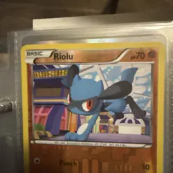 Riolu Reverse Holo 79/113 BW Legendary Treasures English Pokemon Card - 2013 NM - Image 3