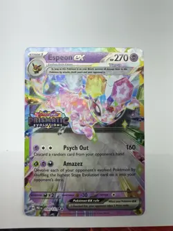 Pokemon Espeon EX 034/131 Prismatic Evolutions Promo Stamped Holo 270 HP - Image 1