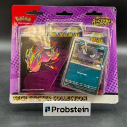 Pokemon TCG Ascended Heroes Gastly Tech Sticker Collection 3-Pack Blister Sealed - Image 1