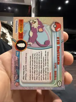 Rattata #19 Topps Blue Label TV Animation Edition Non Holo Pokemon 1999 - Image 2