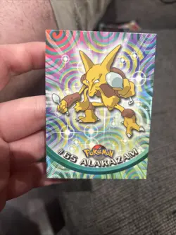 1999 Topps Pokemon TCG Alakazam #65 Blue Logo TV Animation Edition Series 1 - Image 1