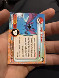 Pokemon TOPPS TV #41 Zubat - NON FOIL Black Logo NM - Image 2
