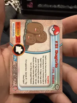 Dugtrio #51 1999 Topps Pokemon TV Animation Series Nm - Image 2