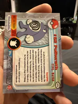 NM! GREEN Label 1999 Topps Pokemon TV Animation Poliwrath #62 - Image 2