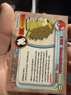 1999 Pokemon Topps Sandslash 28 Ungraded NM or Better - Image 2