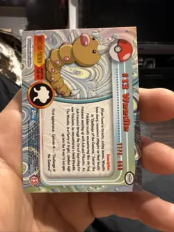 Topps Pokemon Weedle #13 1999 TV Animation Edition Non Holo Black Logo NM - Image 2