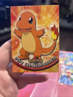 Charmander #04 Pokemon Topps TV Animation Edition 1999 Blue Logo - NM - Image 1