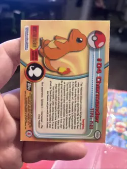 Charmander #04 Pokemon Topps TV Animation Edition 1999 Blue Logo - NM - Image 2