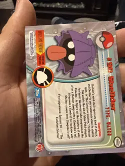 Topps Pokemon Shellder #90 2000 TV Animation Edition Non Holo Blue Logo - Image 2