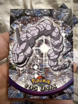 Pokemon Topps 1999 #95 Onix Blue Logo TV Animation Edition Non Holo Nm - Image 1
